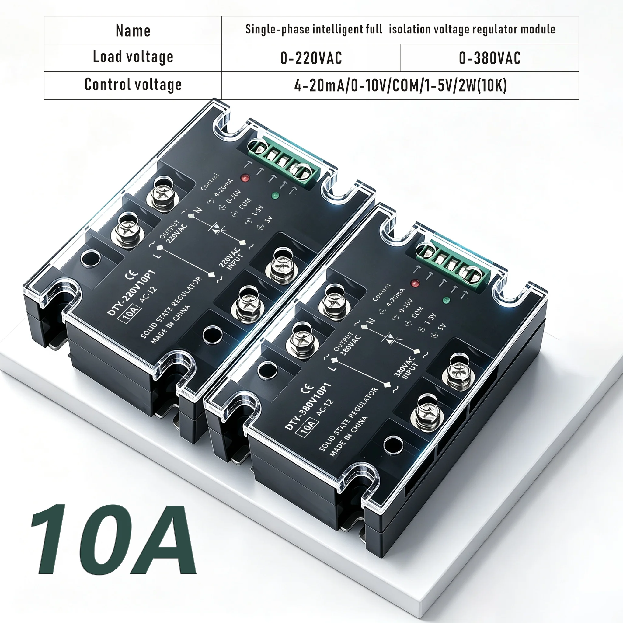 Voltage Regulator Relay Voltage Stabilizer Module Power Barrier Controller Enhanced Single Phase AC 10A-200A DTY