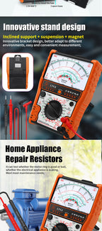 2025New Pointer Multimeter T88A T88B T88C AC/DC 2500V Volt-Ammeter Analog Multimetro Resistor Tester With Coat Electrician Tools