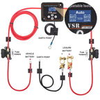 12V 140A Dual Battery Smart Isolator LCD Display VSR Car Relay Digital Voltage Sensitive Setting Split Charge Relay for Camper