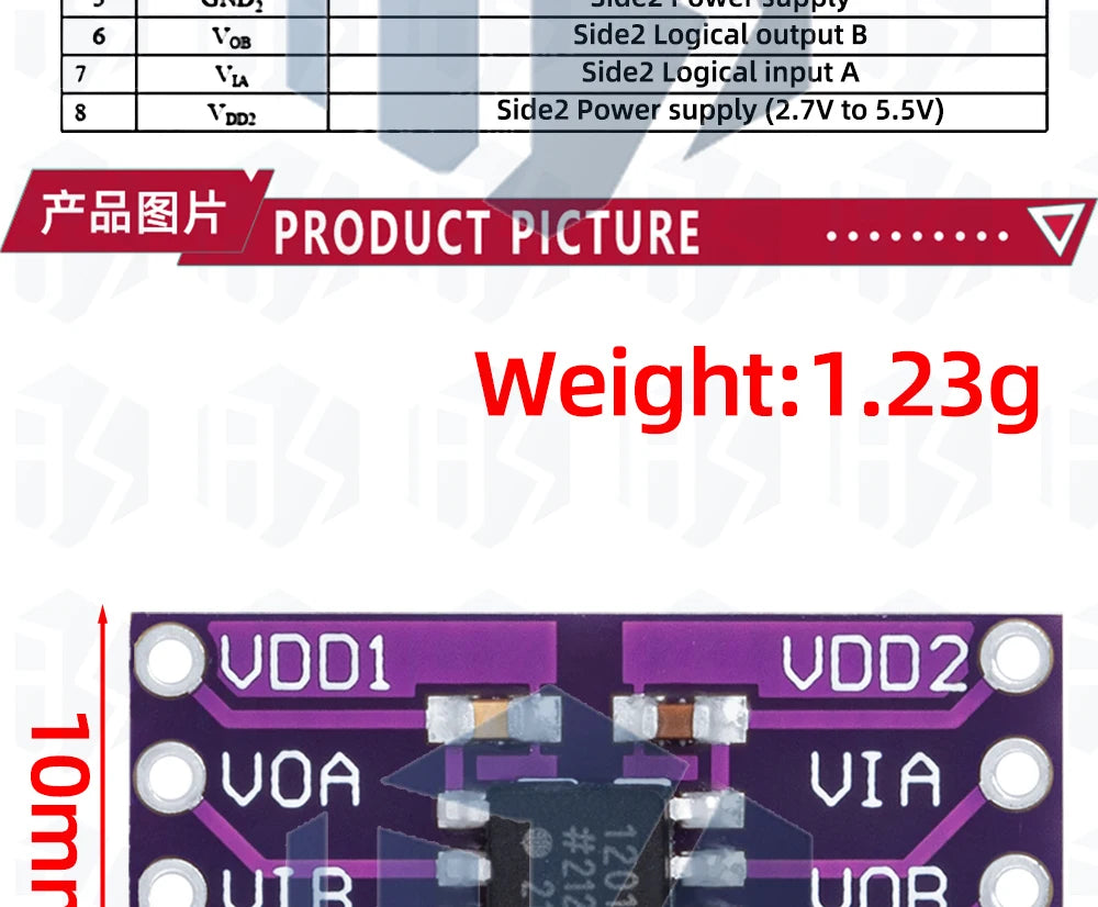 1~10PCS Magnetic Isolator Board Module Replace Optocouplers CJMCU-1201 ADUM1201 Isolator ADUM1201ARZ SOIC SPI Interface