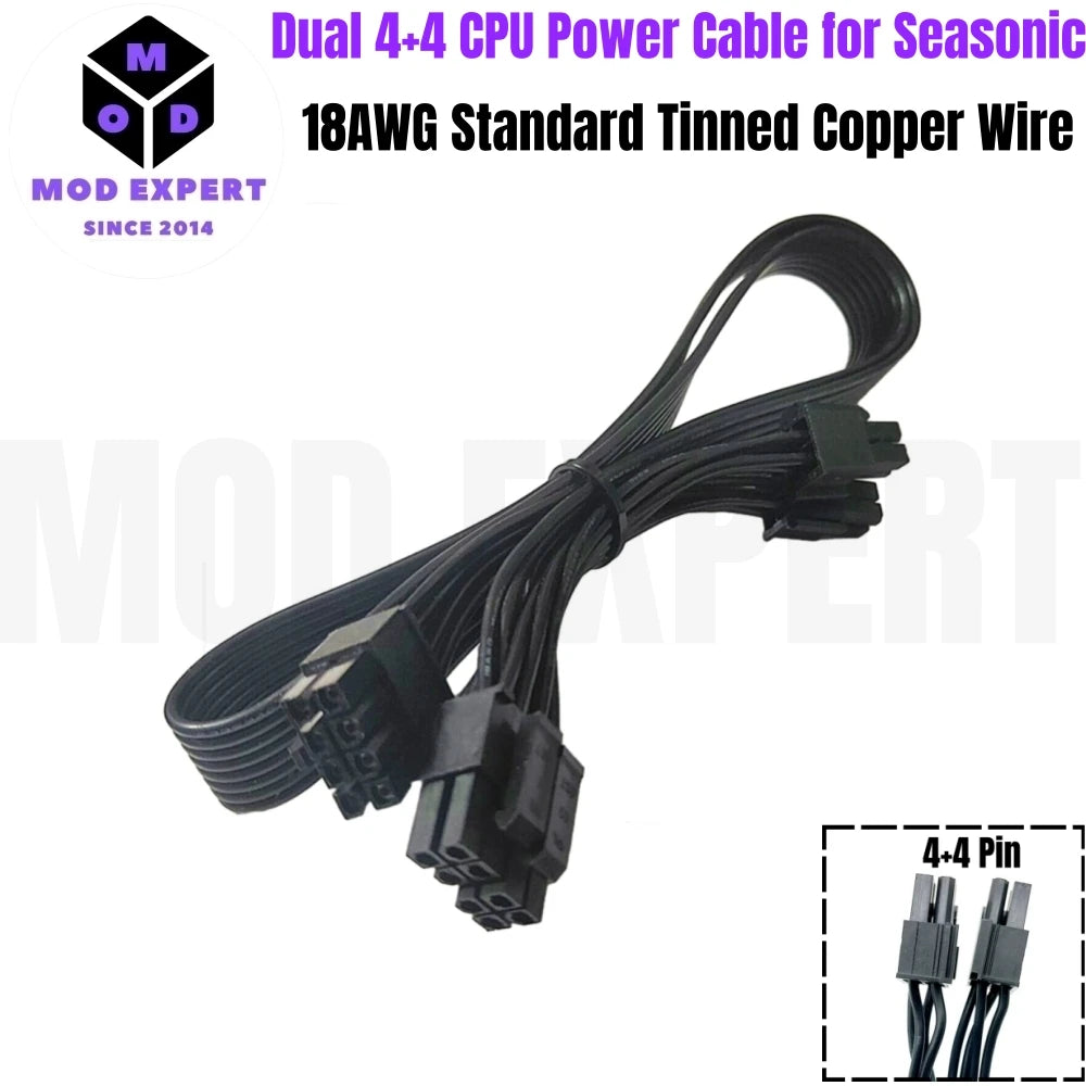Modular Power Cable for Seasonic X-850, X-750, X-650 KM³ Modular, GPU PCIe 6+2Pin, CPU 4+4Pin, SATA, Molex IDE 4Pin, Main 24Pin