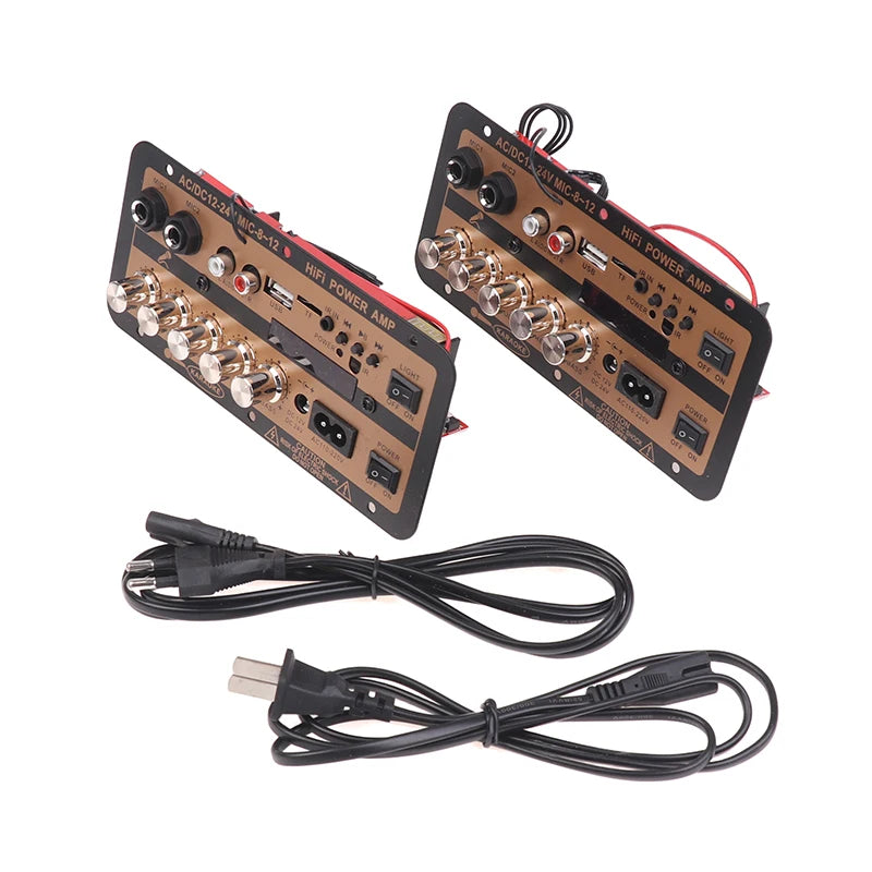 EU/US Plug Bluetooth 5.0 Amplifier Board With Optical Audio AMP USB FM Radio TF Player DIY Audio For Karaoke Home Car 110V/220V