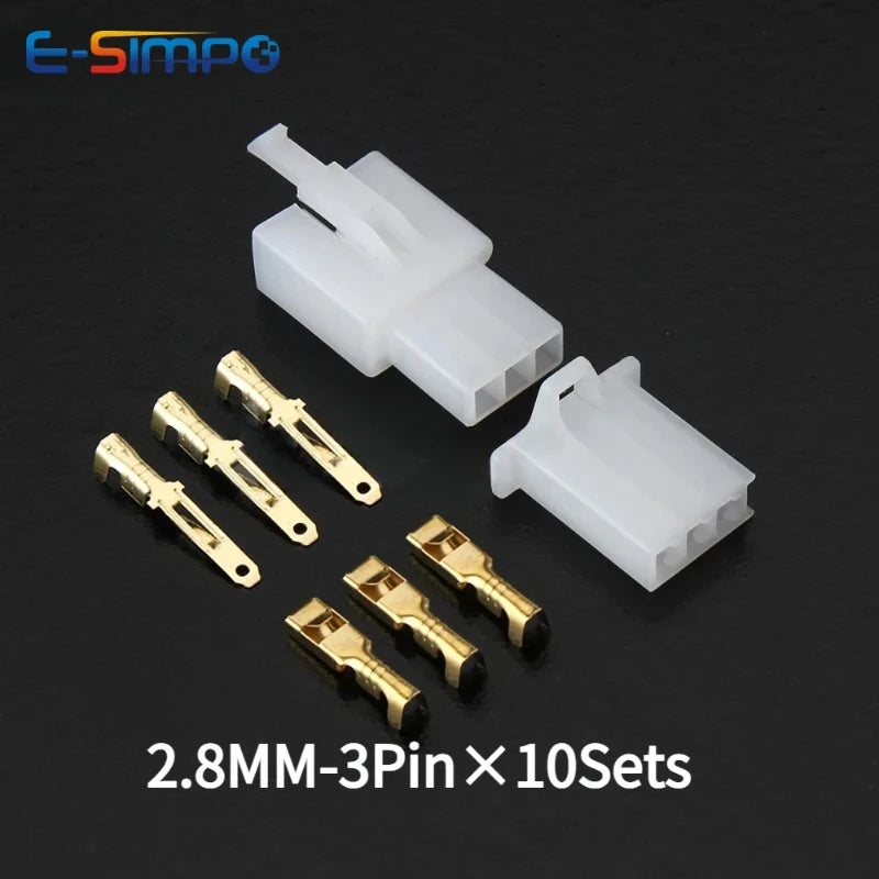 10Sets 2.8mm 2/3/4/6/9Pin Automotive Electrical Wire Connector Male Female Cable Terminal Plug Kits Car Motorcycle Plug Socket