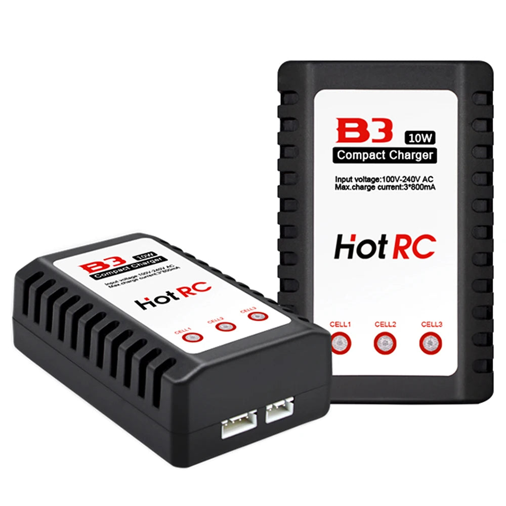 HotRC A400/B3 10W Balance Charger 2S/3S/4S Cells 100V-240V AC EU/US Plug Lipo Battery Fast Charger Remote Control Car Charger