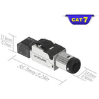 2PC RJ45 CAT6 CAT6A Cat7 CAT8 CAT 8 Connectors ToolFree Zinc Alloy Shielded 40G Ethernet Termination Plugs for 23AWG SFTP Cables
