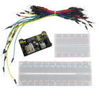 MB-102 830 Points Breadboard with 65pcs Jumper Wires Solderless PCB Prototype Board for Arduino DIY Kit