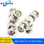 1PCS BNC to BNC Adapter Male to Female Dual Way Tee Flange BNC-KKF-KKY-KK-KKK-JJJ-KKJ-KKJ-JKW-JJ-JKQ9 RF Connector
