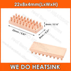 WE DO HEATSINK Small Tiny Useful Pure Copper Heat Sink Without or With Thermal Pad For Raspberry Pi Banana Pi IC Chipset Package
