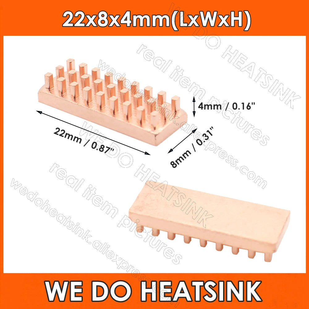 WE DO HEATSINK Small Tiny Useful Pure Copper Heat Sink Without or With Thermal Pad For Raspberry Pi Banana Pi IC Chipset Package