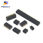 10PCS 2.54mm Double Row Female 2~40P Breakaway PCB Board Pin Header Socket Connector Pinheader 2*2/3/4/6/10/12/16/20/40Pin