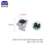 YT IP67 Waterproof CAT5E CAT6 Ethernet RJ45 8P8C Metal PC Male Ethercon Plug Socket Circular Signal Cable Connector 10PCS
