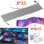 SP801E Led Controller Kit DC5V WS2812B RGB LED Pixel Panel Light 8x8 16x16 8x32 Digital Flexible Screen Individually Addressable