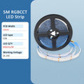 5M COB RGBCCT Led Strip 24V 6 Pin 12mm 840 Diodes RGB CCT WW CW 24 volt Flexible Led Stripe Neon Tape Ribbon Lamp for Room Decor