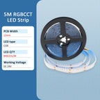 5M COB RGBCCT Led Strip 24V 6 Pin 12mm 840 Diodes RGB CCT WW CW 24 volt Flexible Led Stripe Neon Tape Ribbon Lamp for Room Decor