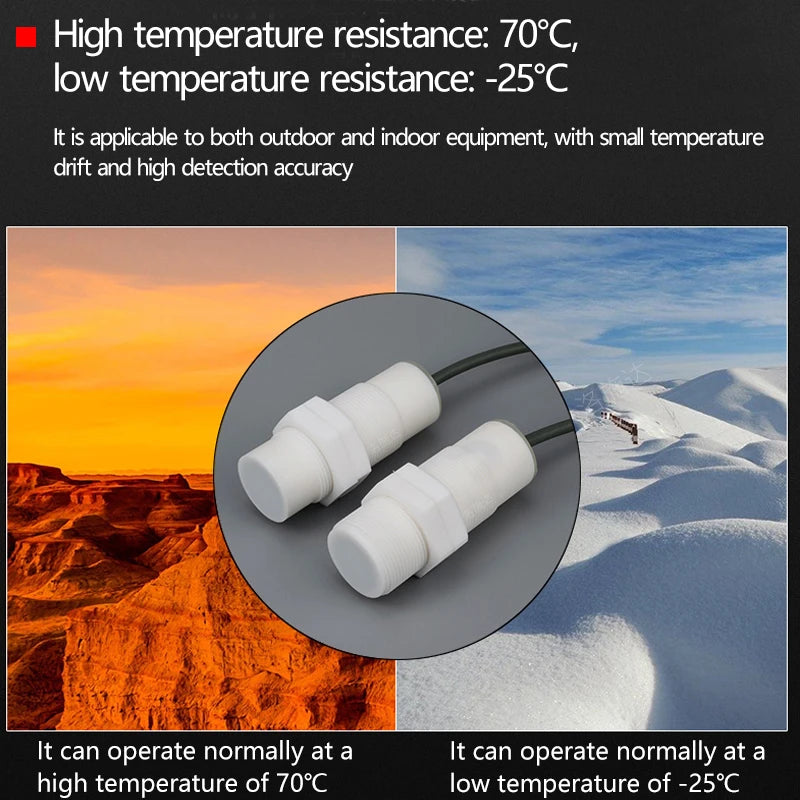 M30 Corrosion-Resistant Capacitive Proximity Switch, Non-Metallic Induction Switch Resistant to Strong Acids and Alkalis