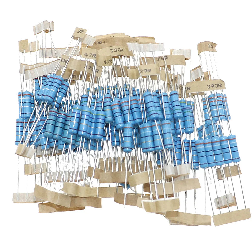1/8W 1/4W 1/2W 1W 2W 3W 5W Metal Film Resistors Assortment Kit Set 1% Electronic Components Resistor Package