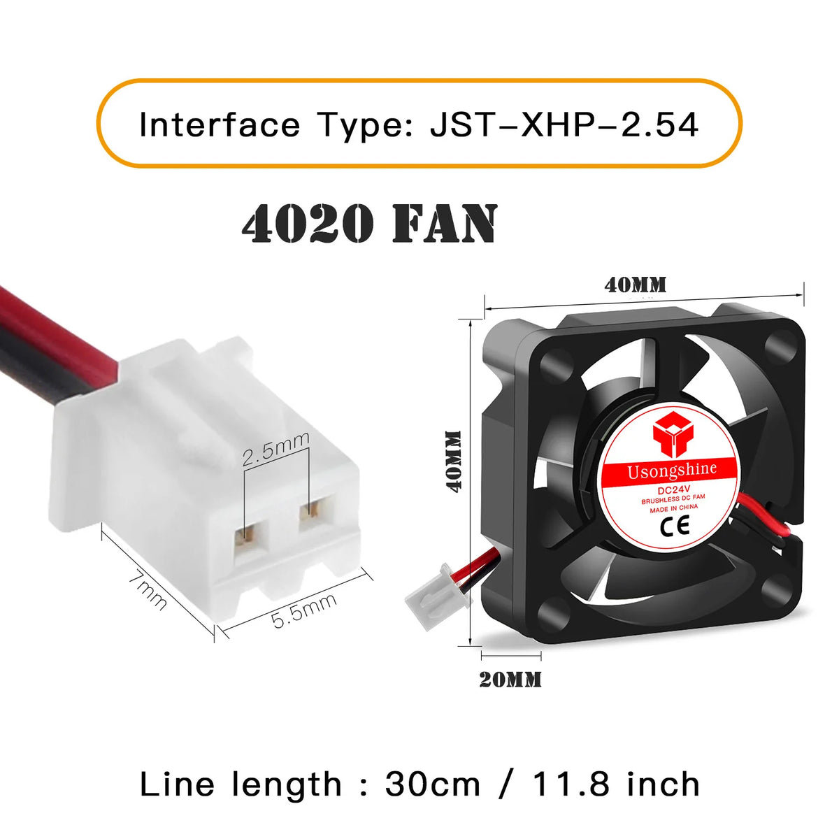 5015/4010/4020 12V&24V Cooling Turbo Fan Brushless 3D Printer Parts 2Pin For Extruder DC Cooler Blower Part Black Plastic Fans
