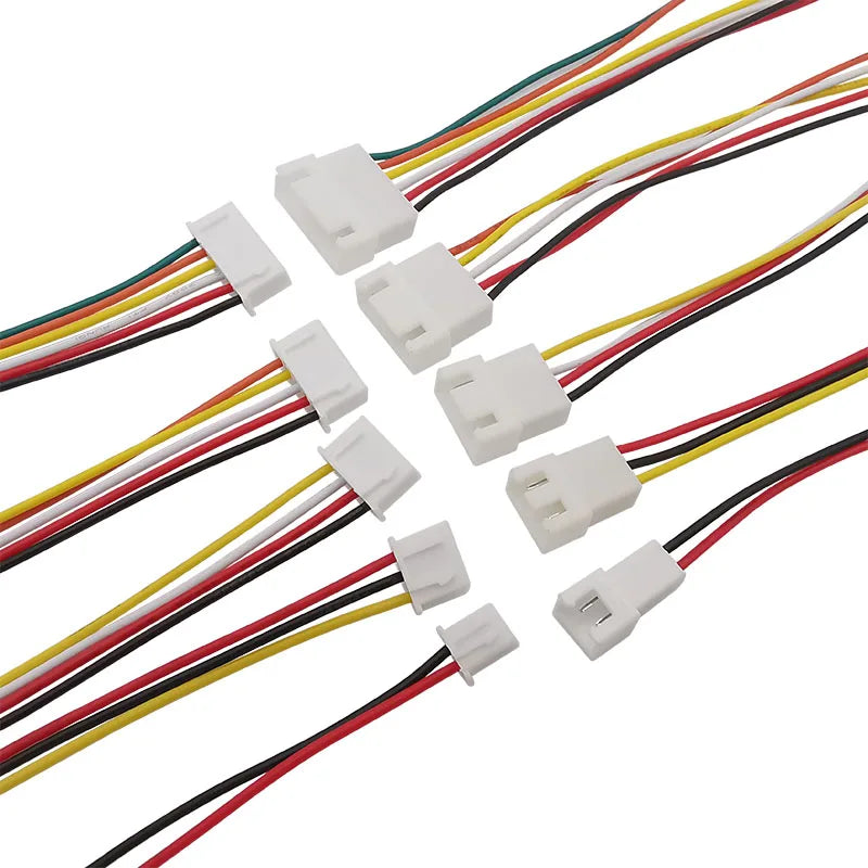 10Pcs Micro JST XH 2.54mm Pitch 2/3/4/5/6 Pin Male Plug / XH2.54 Female Socket Extension Lead Wire Cable Connector 20CM 26AWG