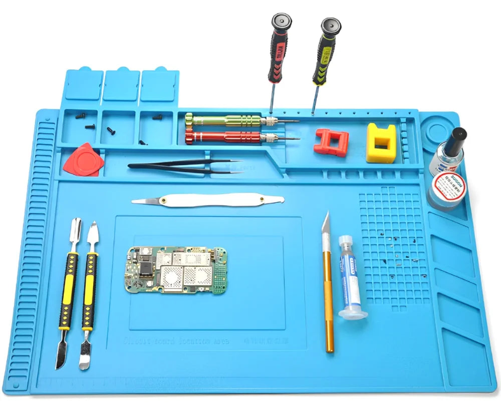 Silicone Soldering Mat ESD Antistatic Heat Insulation Motherboard Electronics Phone Repair Maintenance Working Platform Pad