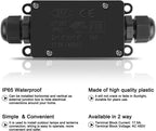 1/2pcs IP65 Waterproof Outdoor External 2 Way PG9 Electrical Underground Cable Wires Power Cord Wiring Junction Box Connector