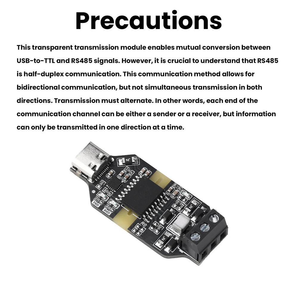 CH343P module 6Mbps USB to RS485 Isolated Converter Industrial Grade Type-C Interface 16KV Isolation Dustproof USB to TTL serial