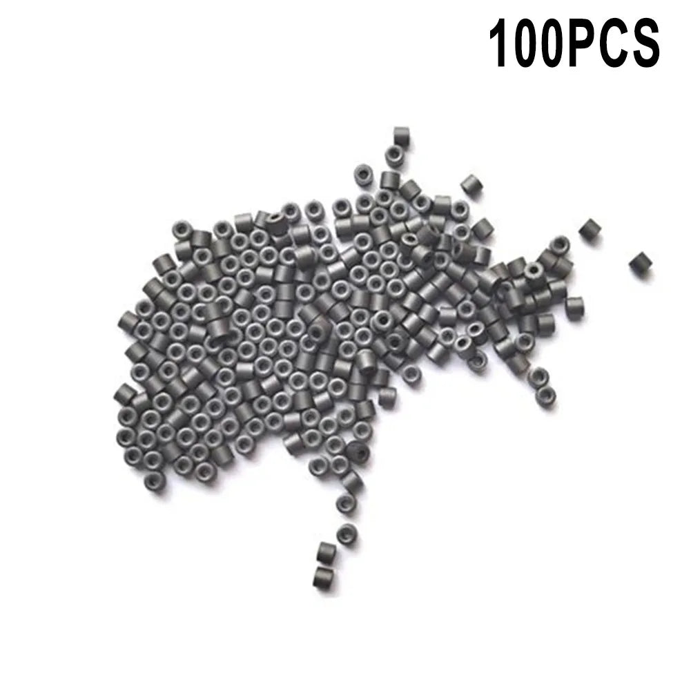 100pcs Hollow Ferrite Beads Filter Rings for Suppressing Spike Interference on Signal and Power Lines in Electronic Applications