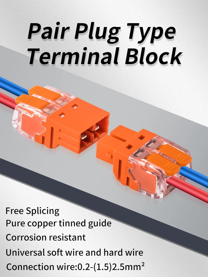 10Pcs CMK 64 Quick Lever Wire Connectors 2/3/4 In and 2/3/4 Out for Compact Plug Male Female Terminals Universal Blocks