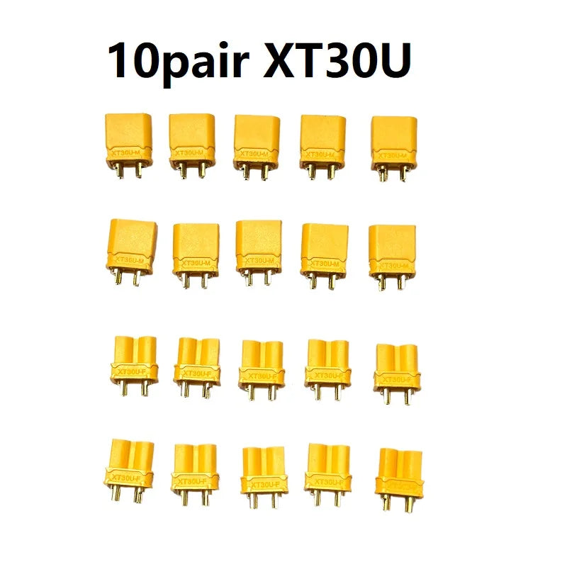 5 / 10pair XT30U XT30 Male Female Bullet Connectors Plugs For RC Lipo Battery Quadcopter Multicopter Aircraft accessories parts
