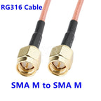 5PCS SMA Male to SMA Male Plug Jack RF Connector Pigtail Extension Cable RG316 Coax Jumper Cable 10cm 15cm 20cm 30cm 50cm 1FT