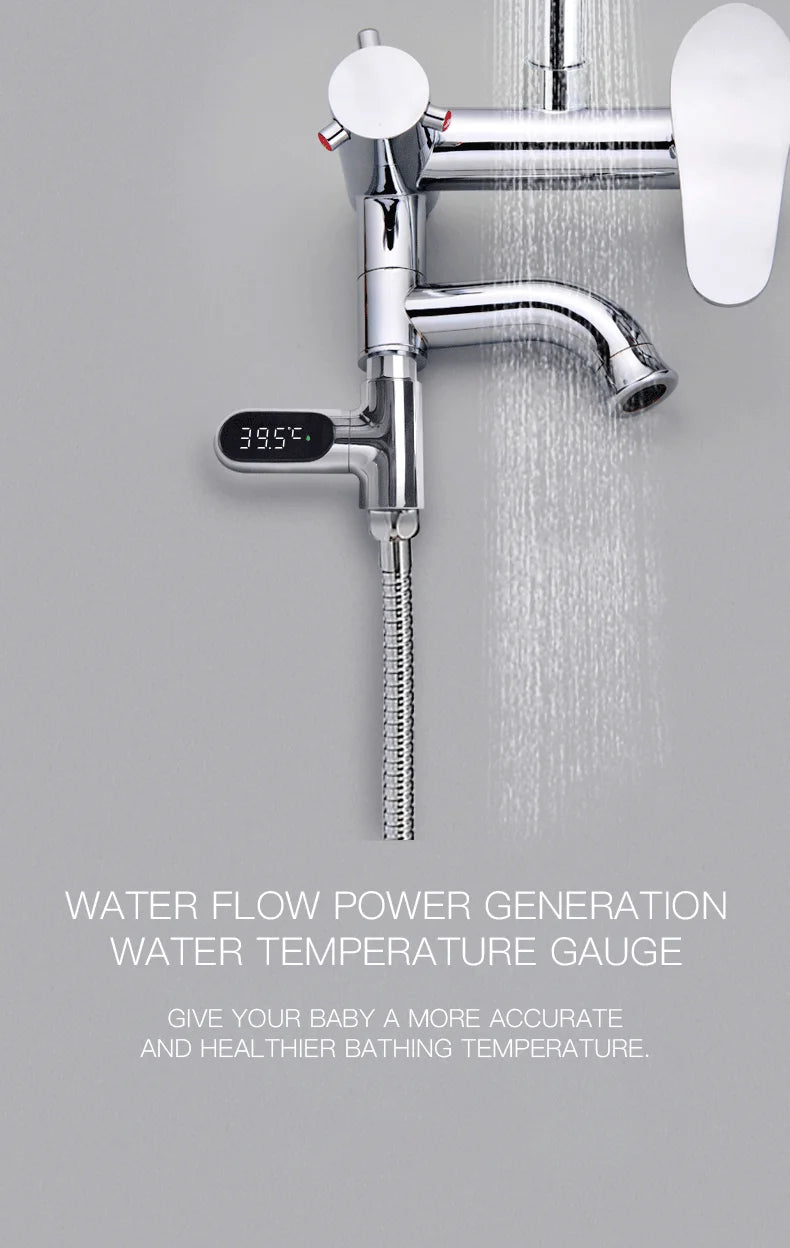 Universal Shower Head Hot Tub Water Temperature Monitor Electricity LED Display Bathing Temperature Meter Bathroom Accessories