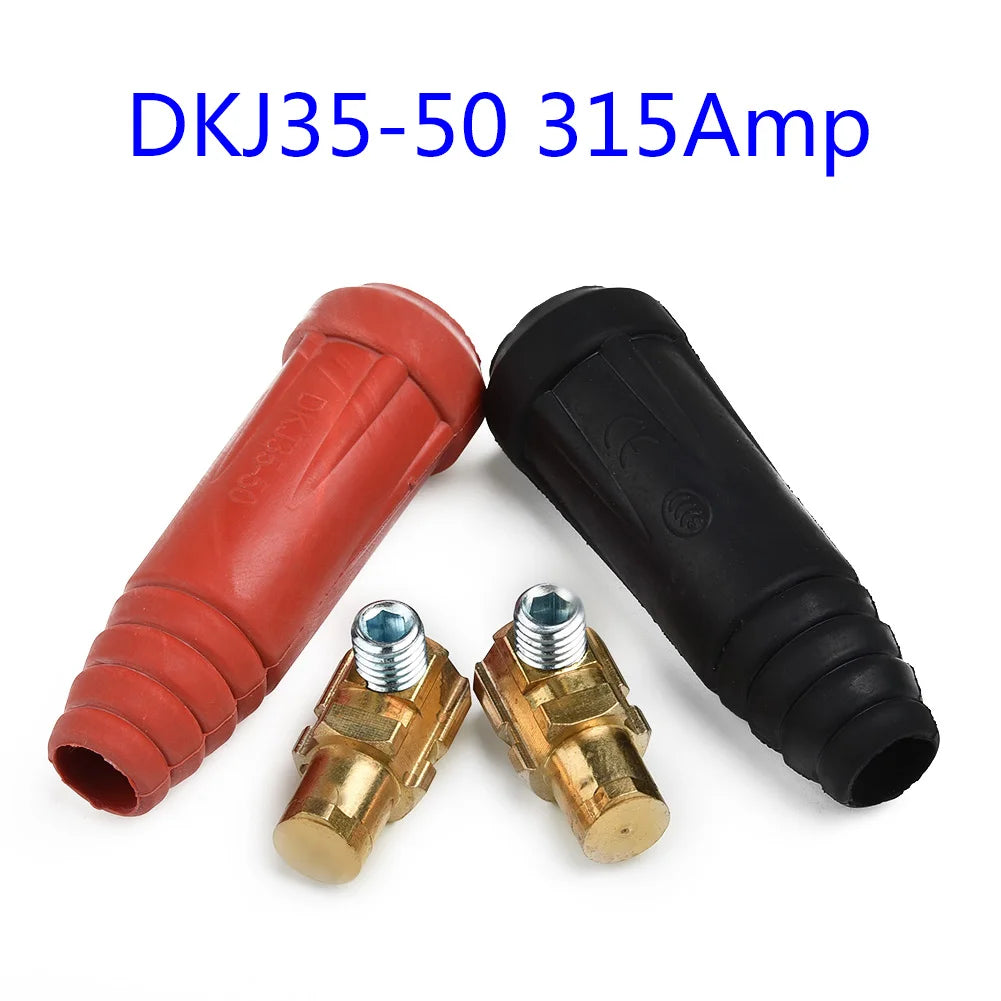 2Pcs 315A DKJ35-50 Electric Socket Welding Machine Quick Fitting Cable Connector Plug TIG Welding Cable Panel Connectors Plug