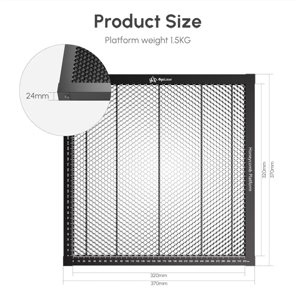 AlgoLaser Honeycomb Working Table for Laser Cutter and Engraver Machine with Aluminum Plate Compatible with All Brands Laser Kit