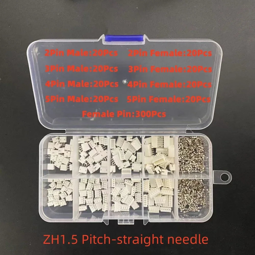 1Box JST 1.25 PH 2.0mm /SYP/SM/XH 2.54mm / VH 3.96mm Pitch Male Female Terminals Kit Plug Plastic Housing Header Crimp Connector