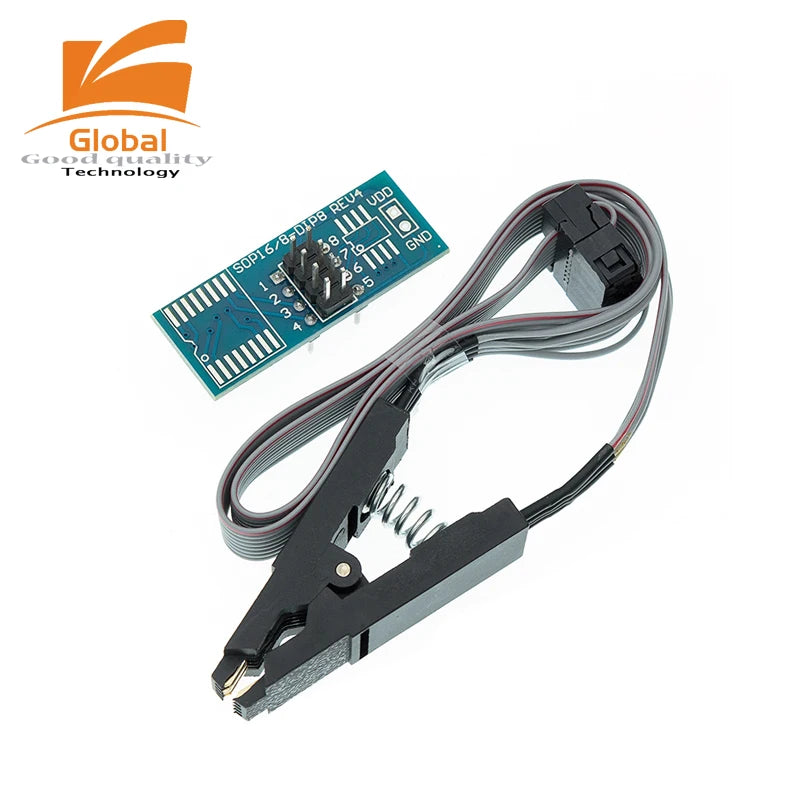 1PCS CH341A 24 25 Series EEPROM Flash BIOS USB Programmer Module + SOIC8 SOP8 Test Clip For EEPROM 93CXX / 25CXX / 24CXX