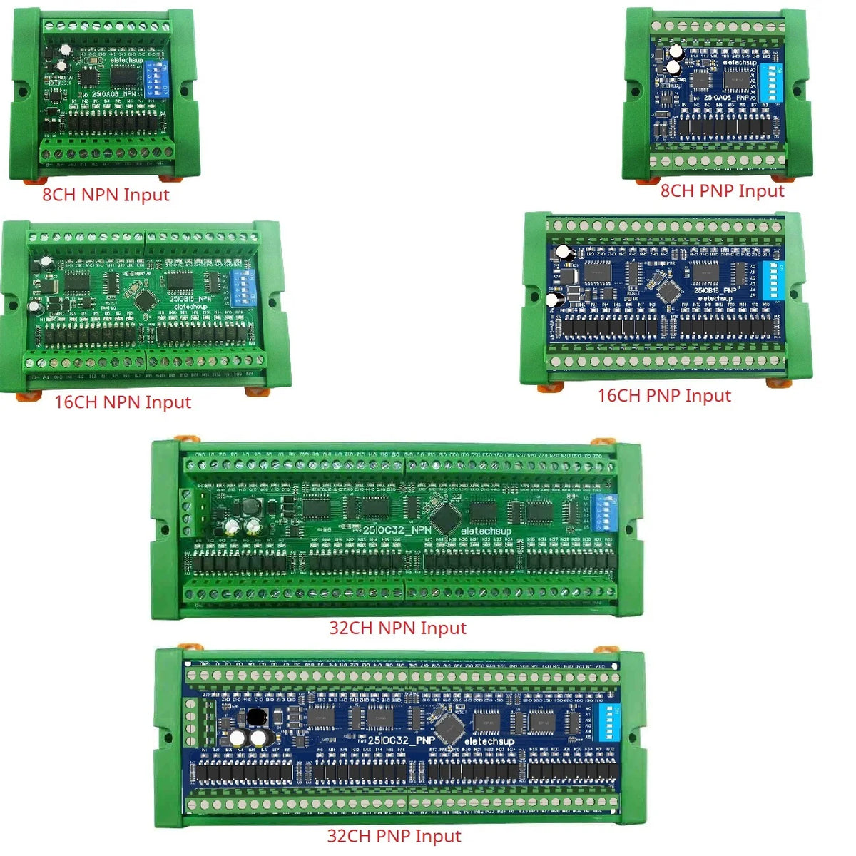 8/16/32 DI-DO Modbus DMOS PNP Output & NPN/PNP Input Module PLC RS485 Remote IO Expansion Board
