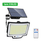 Solar Light Outdoor 328/348 LED Integrated Super Bright Motion Sensor Strong Power IP65 Waterproof 3 Working Modes Garden Wall