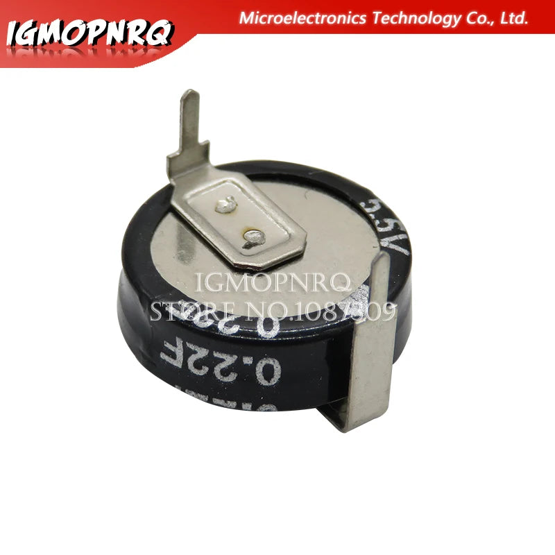5.5V Super capacitor 0.1F 0.22F 0.33F 0.47F 1F 1.5F 4.0F H-type Button Farad capacitor