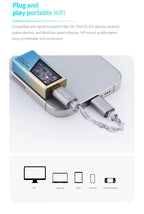 EPZ TP35 Pro Dongle Type C USB DAC Audio HiFi Decoder Portable Audio Headphone Amplifier CS43198X2 Decoder Support EQ Mic Call