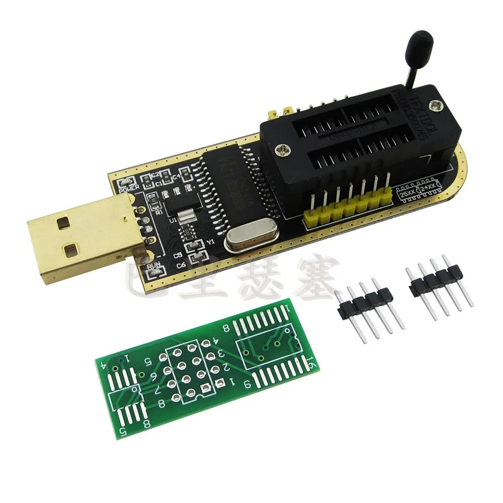 CH341A Series EEPROM Flash BIOS USB SOP8 Test Clip For EEPROM programming+2 adapters 1.8V adapter for Iphone or motherboard