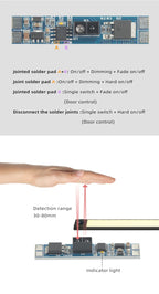 DC12V 24V New Lead-free Sensing Module 8A Pir Motion/ IR Hand Wave/Touch Sensor Module for LED Cabinet Light