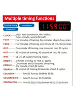 LED Multifunction Timer Countdown Stopwatch Alarm Clock for Home Gym Kitchen Living Room HIIT Tabata EMOM FGB Workout