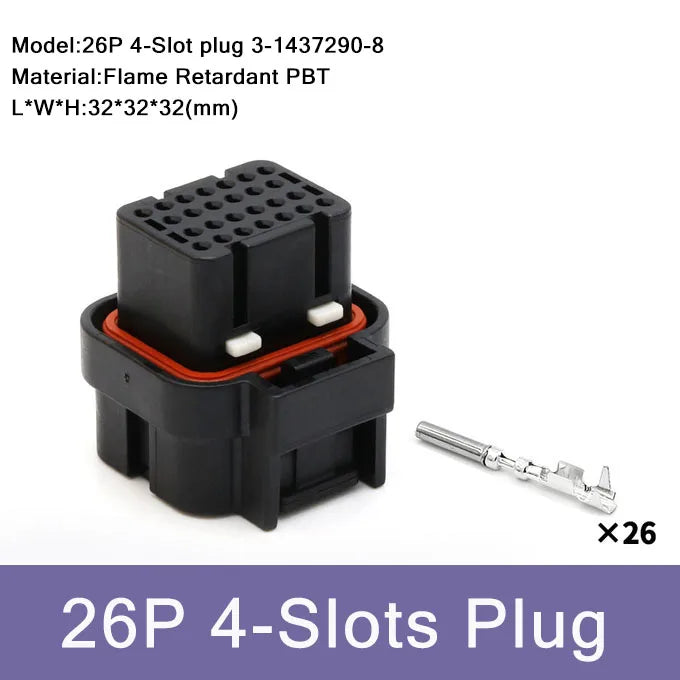 1/10/50 PCS 26/34pin AMP Waterproof Automobile Connector PCB To Board ECU Plug Domestic Needle Bender 6437288-3 4-1437290-0