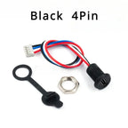 5PCS 2Pin - 6Pin USB-C Connector Type-C Waterproof with PH 2.0 Nut Locking Panel Mounting TPC Waterproof Fast Charging Jack Por