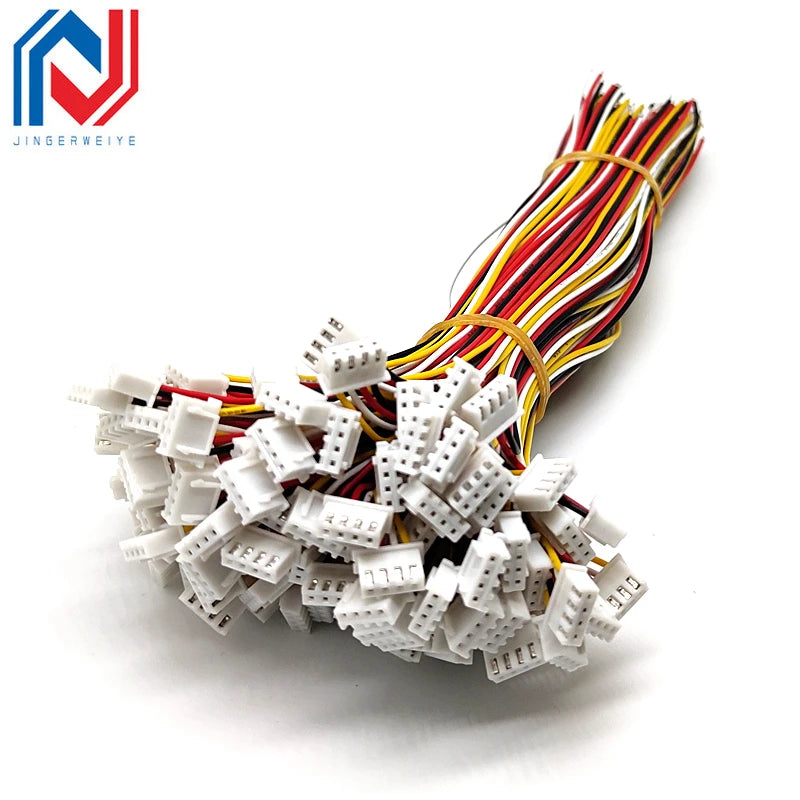 100Pcs/lot JST XH 2.54mm2/3/4/5/6/7/8/9/10/12 Pin Connector Plug Wire Cable 10/20/30cm Length 2.54MM Single Head Connector Wire