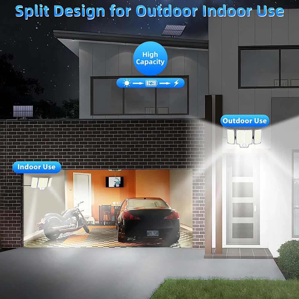 280/234/106 LED Solar Wall Lights Outdoor Motion Sensor Solar Flood Street Lamp with Adjustable Lighting Head For Street Gardens