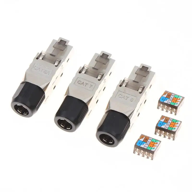 New New 1Pc RJ45 Cat8 Cat7 Cat6A Connector Shielded Toolless Modular Termination Plug 2000MHz 40G LAN Cable For 22AWG-24AWG