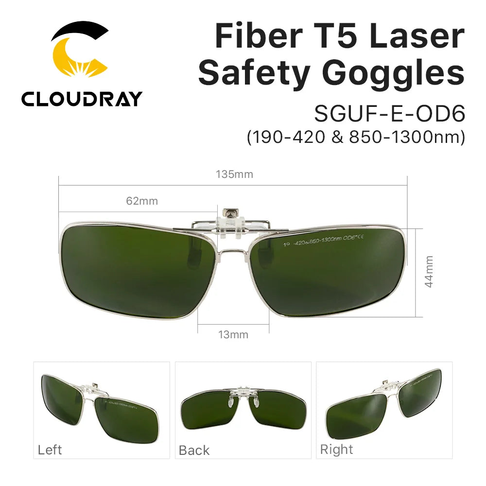 Cloudray 1064nm OD6+ Laser Safety Goggles Protective Glasses Shield Protection Eyewear For YAG DPSS Fiber Laser