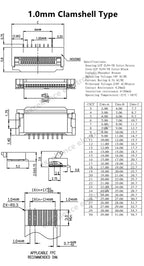 5pcs FPC Connector 0.5mm/1.0mm Pitch Drawer Type Upper/ Bottom Contact Type Socket FFC Flat Cable Socket 4P 5P 6P 8P 10P-60Pin
