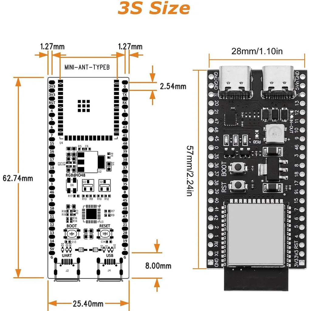 ESP32 S3 N16R8 CAM Development Board 2.4G Wifi BT Camera Module for OV2640 OV5640 8MB PSRAM 16MB FLASH ESP32-S3 N16R8