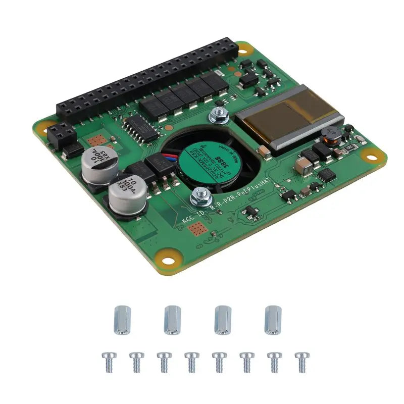 M52K-For Raspberry Pi Poe+ HAT Expansion Board- Cooling Fan Included, For Raspberry Pi 4B/3B+ Poe+ HAT 802.3Af/At